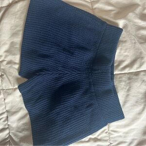 Navy blue knit shorts